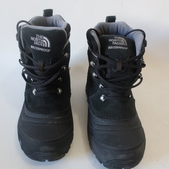 Boys The North Face Chilkat Lace II Waterproof Black Suede/Rubber Boots 4 - Picture 3 of 11